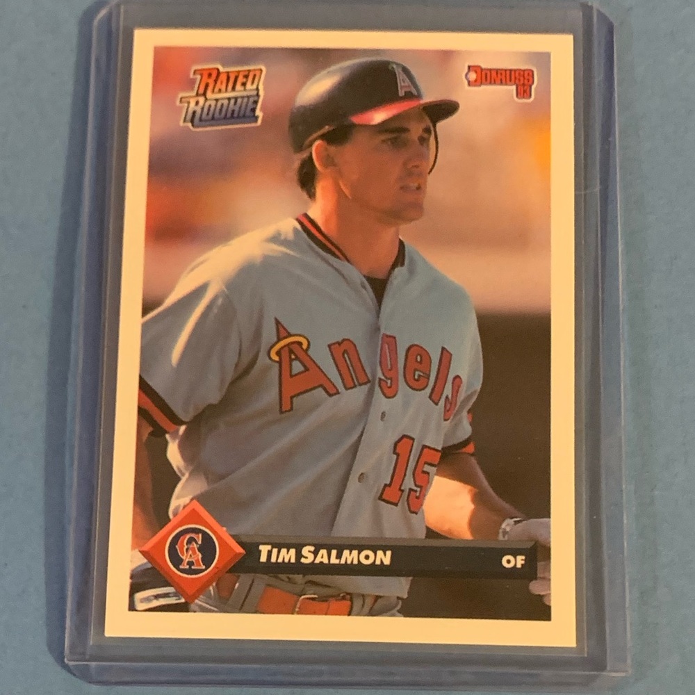 Tim Salmon #176 [Rated Rookie] 1993 Donruss Baseball Trading Card